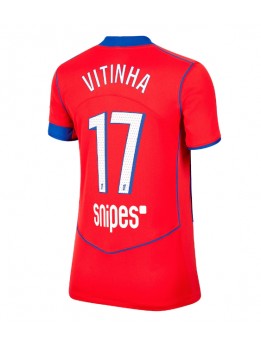 Billige Paris Saint-Germain Vitinha #17 Tredjedrakt Dame 2025-26 Kortermet